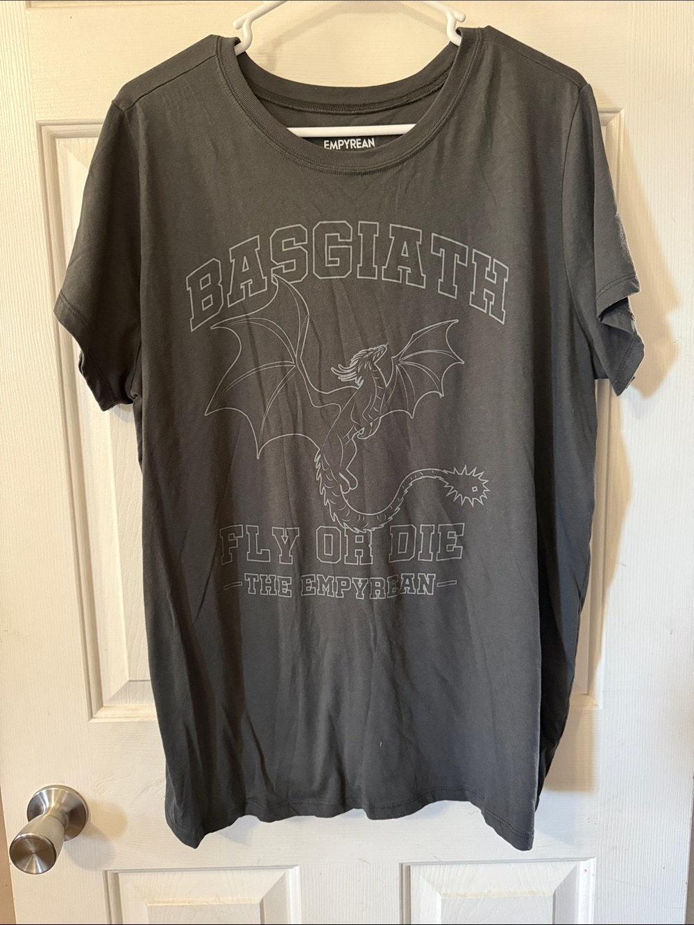 Empyre Basgiath Dragon Graphic Tee - Charcoal Gray